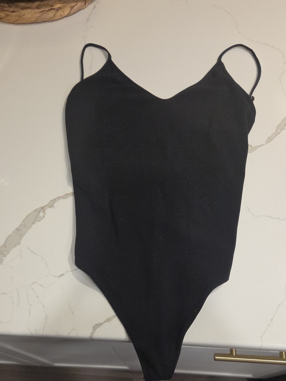 Re/Done Black Bodysuit